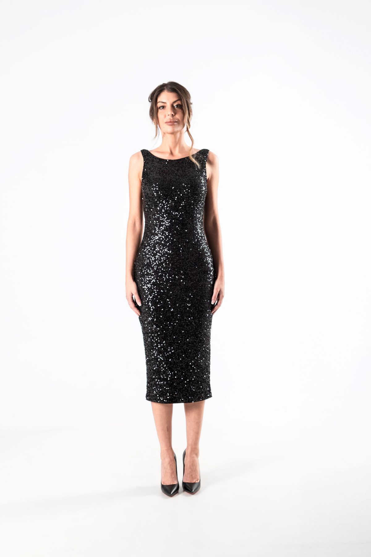 Vestido Fiesta Ajustado de Lentejuelas, Luison