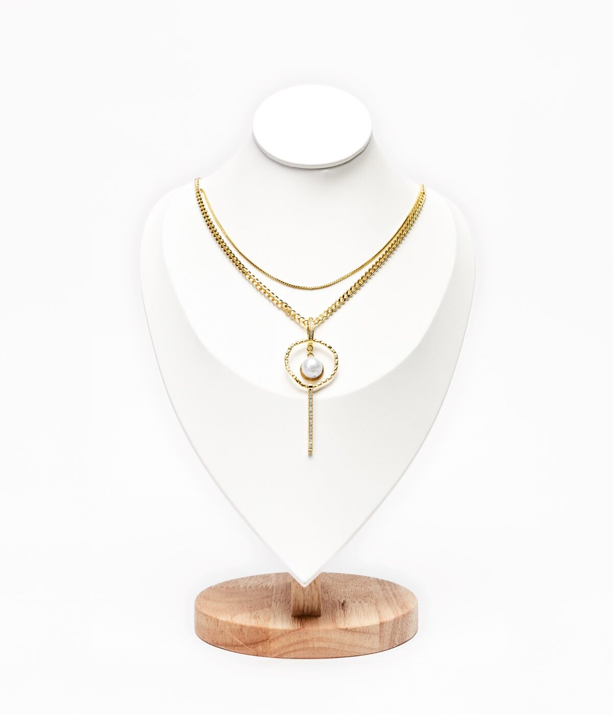 Gargantilla de Oro Amarillo18 Kt con Perla Central, Luison