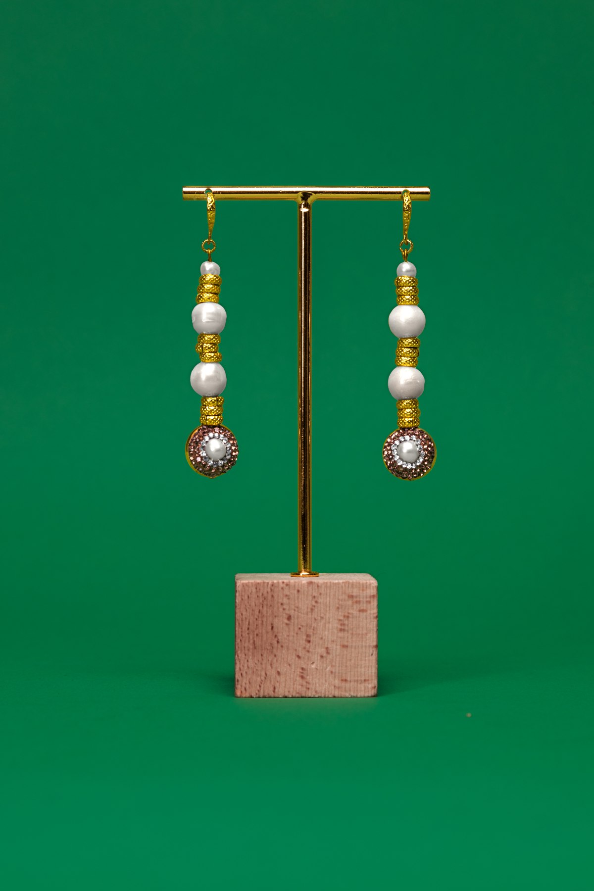 Pendientes Largos de Perlas Naturales y Oro 18K | LUISON