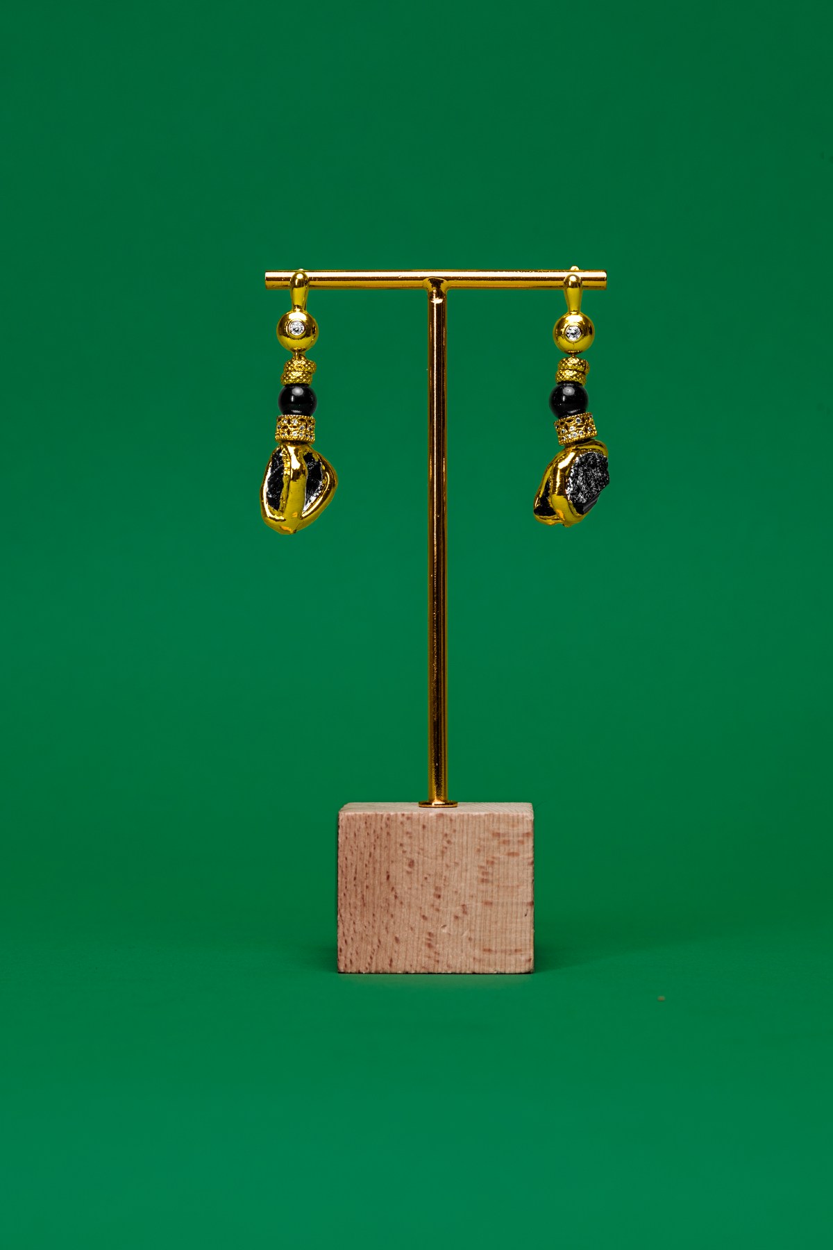 Pendientes Amatista negra y Oro 18K | LUISON