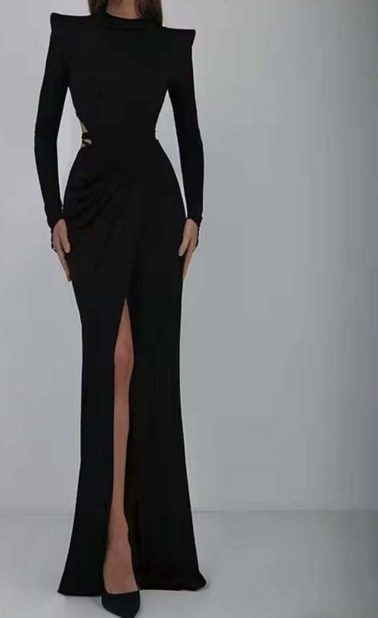 Vestido Conjunto Negro Elegante Largo | LUISON